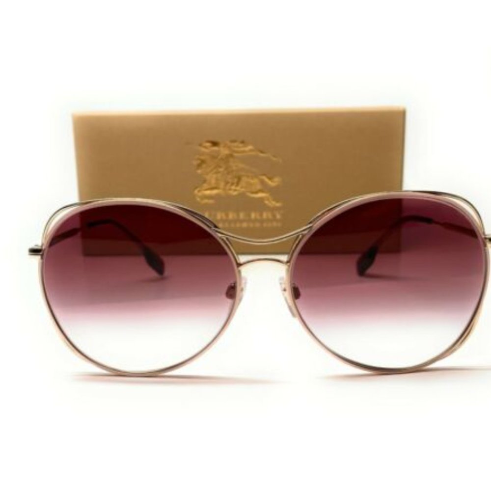 🔥NEW Burberry Women's Gold and Violet Sunglasses! - Picture 2 of 4